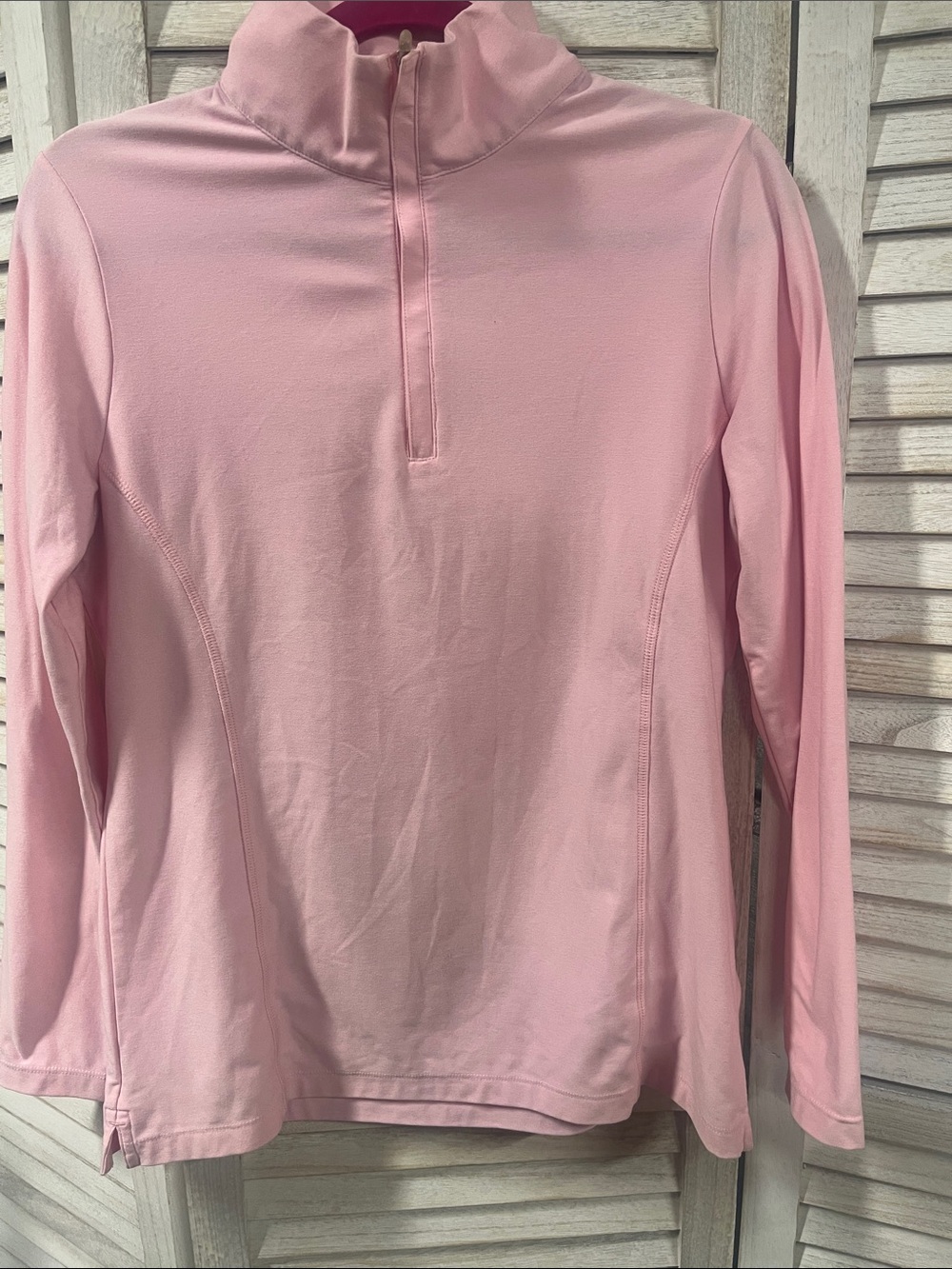 Peter Millar Pink UPF 50+ Sun Protection Quarter Zip Pullover M Athletic Top